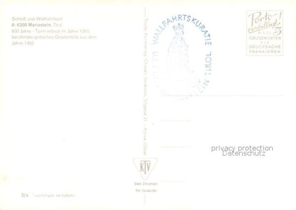 Mariastein Tirol Wallfahrtskirche 14. Jhdt. Gotisches Gn – Bild 2