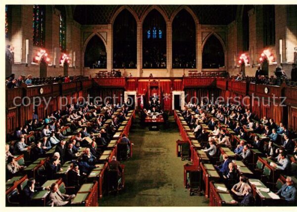 Ottawa Ontario House of Commons Chamber with the House