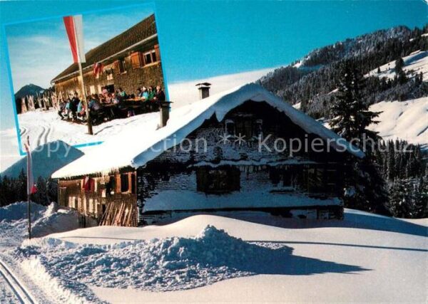 Hittisau Vorarlberg Loipenstüble Berghütte Jausenstation Wi
