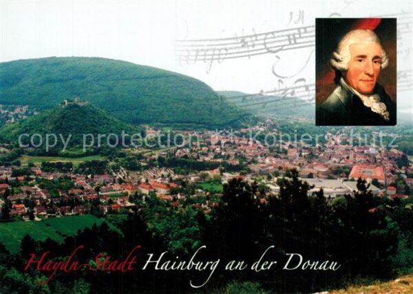 Hainburg Donau Panorama Blick vom Braunsberg mit Schlo