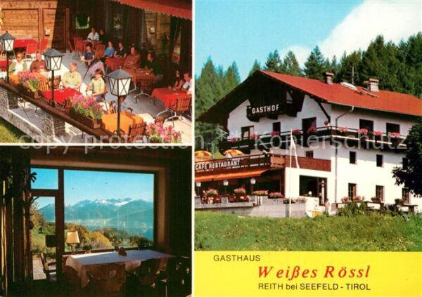 Reith Seefeld Tirol Gasthaus Weisses Rössl Terrasse Blick a