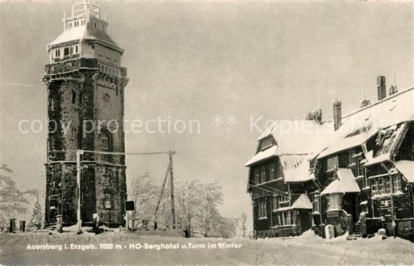 Auersberg Wildenthal HO Berghotel Turm Winter
