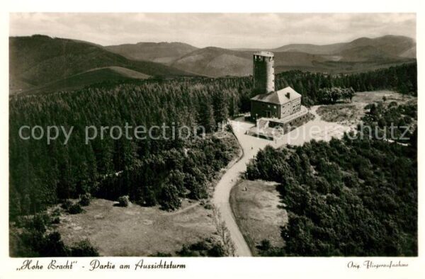 Hohe Bracht Aussichtsturm Fliegeraufnahme