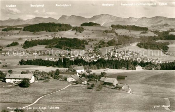 Weiler Allgaeu Panorama Nagelfluhkette