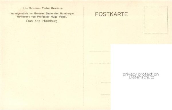 Hamburg Wandgemälde großer Saal Hamburger Ratha – Bild 2