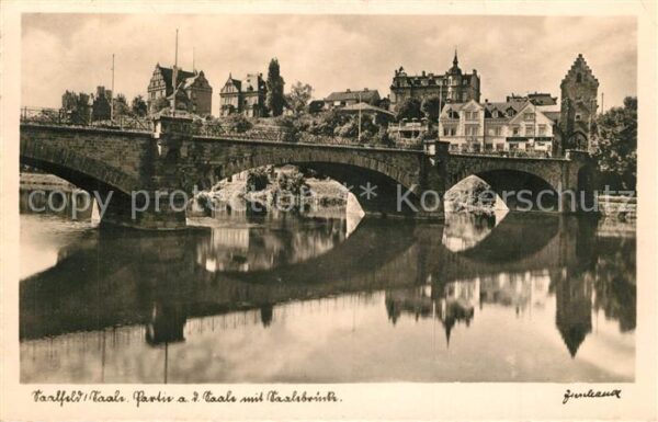 Saalfeld Saale Saalebrücke Panorama