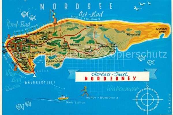 Norderney Nordseebad Panoramakarte