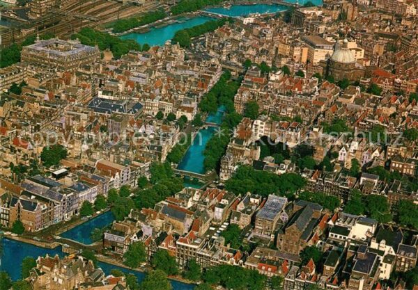 Amsterdam Niederlande Fliegeraufnahme Altes Zentrum