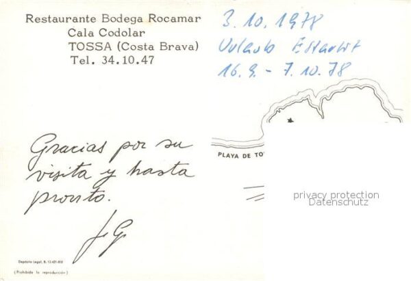 Tossa de Mar Restaurante Bodega Rocamar – Bild 2