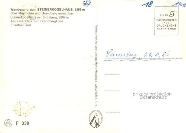 Steinerkogelhaus Grünberg Brandbergkolm – Bild 2
