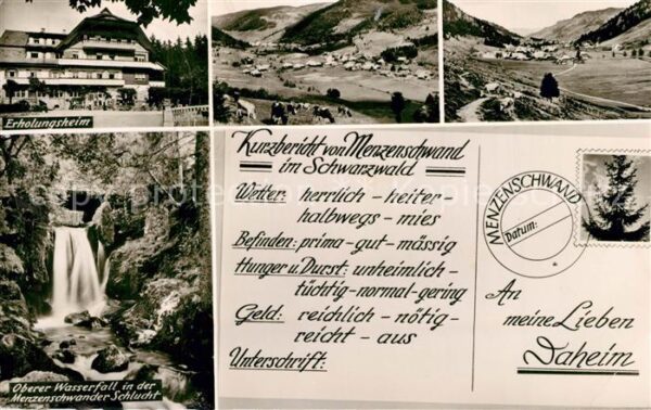 Menzenschwand Erholungsheim Oberer Wasserfall in der