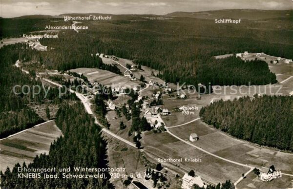 Kniebis Freudenstadt Fliegeraufnahme mit Sporthotel Kniebis