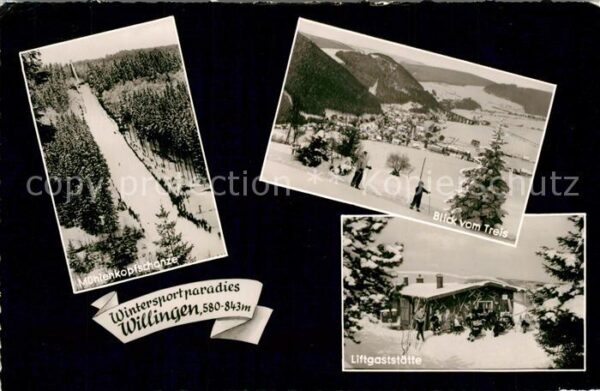 Willingen Sauerland Mühlenkopfschanze Blick vom Treis Liftg