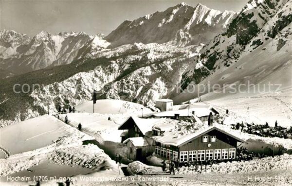 Oberstdorf Hochalm mit Wettersteinwand und Karwend