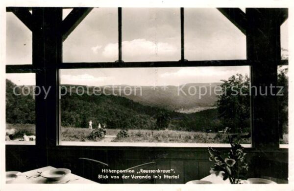 Beerfelden Odenwald Höhenpension Reussenkreuz Blick ins Itt
