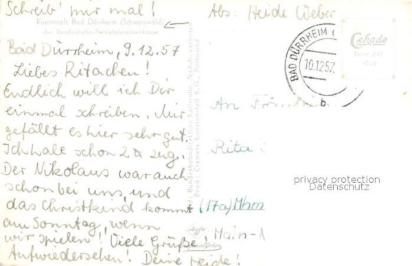 Bad Duerrheim Kuranstalt der Bundesbahn Betriebskrank – Bild 2