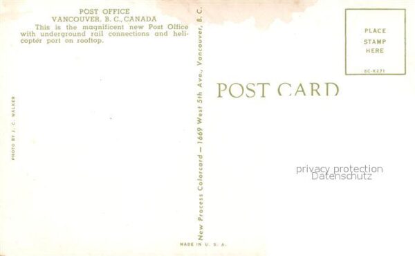 Vancouver British Columbia Post Office – Bild 2
