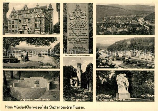 Hann. Muenden Rathaus Weserstein Dingelstedt Pressel