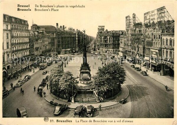 Bruxelles Bruessel La Place de Brouckere vue a vol d_oisea