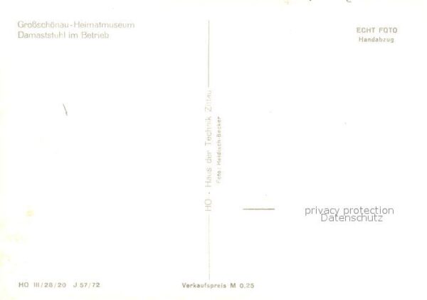 Grossschoenau Sachsen Heimatmuseum Damaststuhl im Betrieb – Bild 2