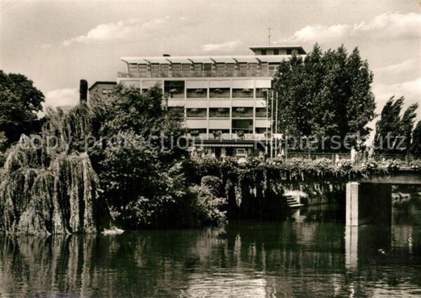 Heilbronn Neckar Neckarpartie mit Friedrich Ebert Brücke
