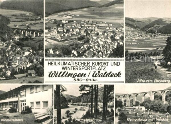 Willingen Sauerland Panorama Blick vom Ettelsberg Kurmittel