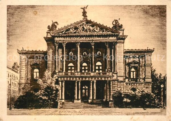 Prag Prahy Prague Neues Deutsches Theater Entwurf