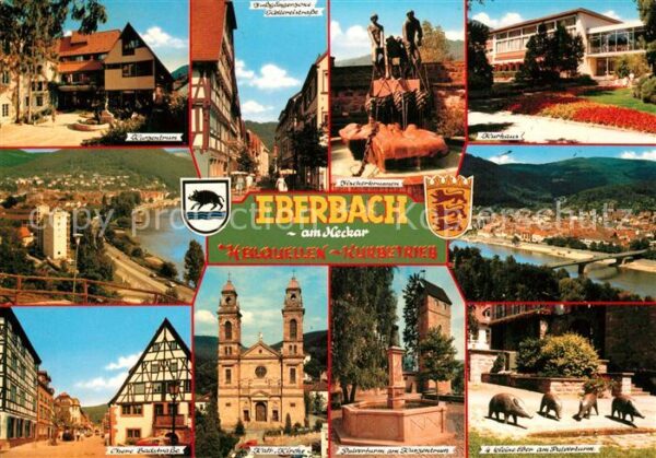 Eberbach Neckar Kurentrum Fischerbrunnen Kurhaus Badstr