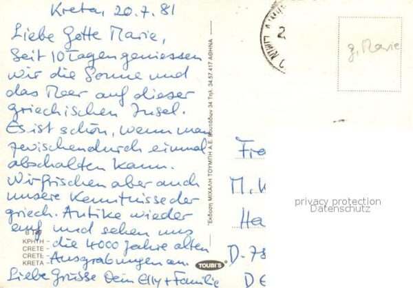 Kreta Crete Folklore Gruppe Inselkarte – Bild 2