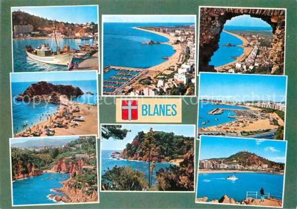 Blanes Bootshafen Strand Steintor Panorama