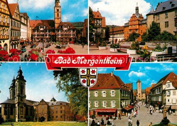 Bad Mergentheim Marktplatz Kirche Ortspartie