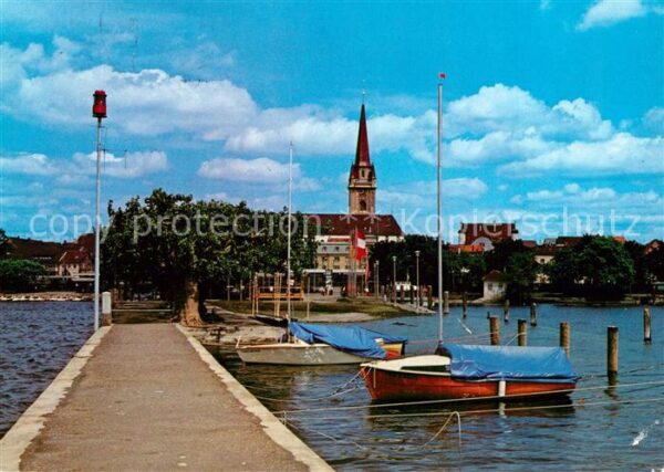 Radolfzell Bodensee Bootshafen Kirche