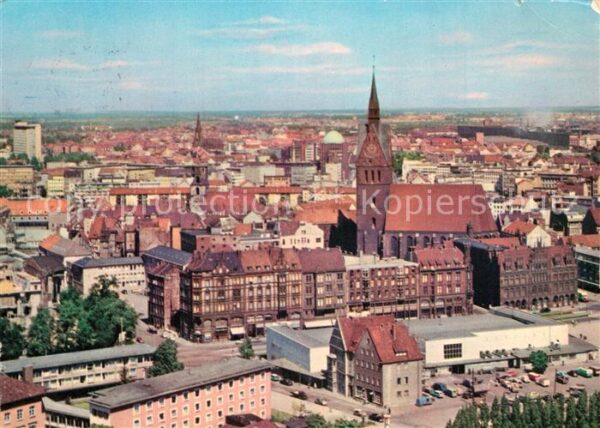 Hannover Blick vom Rathaus auf Marktkirche