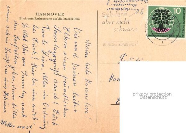 Hannover Blick vom Rathaus auf Marktkirche – Bild 2