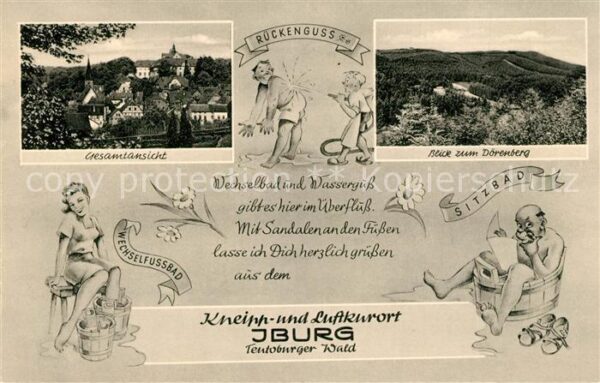Iburg Teutoburger Wald Gesamtansicht Blick zum Dörenberg Karik