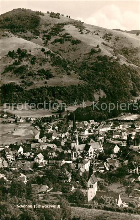 Schoenau Schwarzwald Fliegeraufnahme