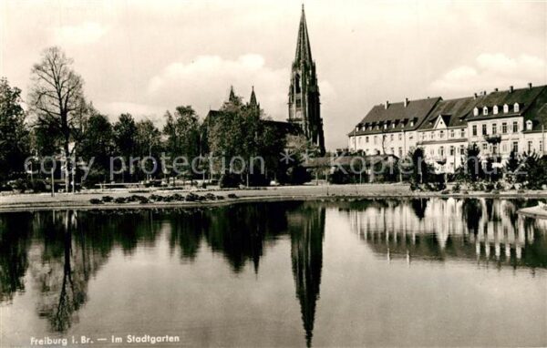 Freiburg Breisgau Stadtgarten mit Münster