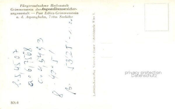 Grimmenstein Edlitztal Fliegeraufnahme mit Heilanstalt Grimmen – Bild 2