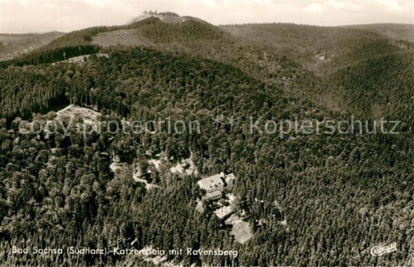 Bad Sachsa Harz Katzenstein mit Ravensberg Fliegeraufna