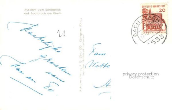 Bacharach Rhein Aussicht vom Schönblick – Bild 2