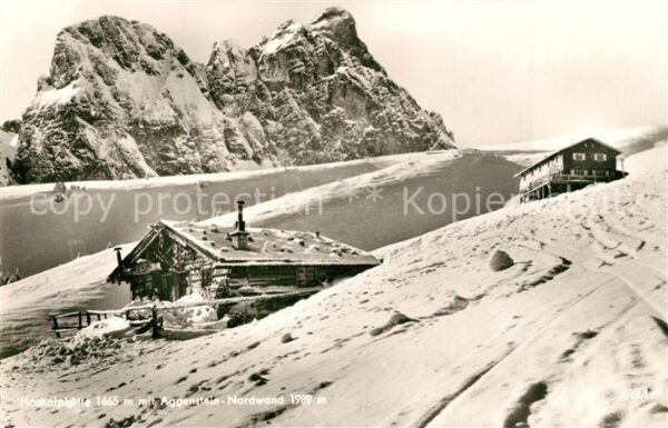 Aggenstein mit Hochalphütte und Nordwand