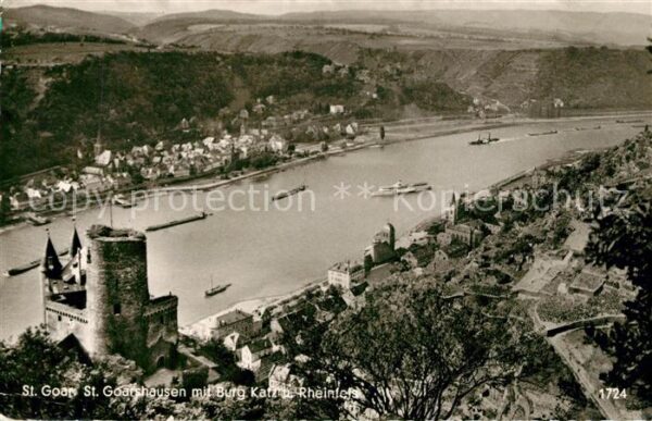 St Goar und St Goarshausen mit Burg Katz und Rh
