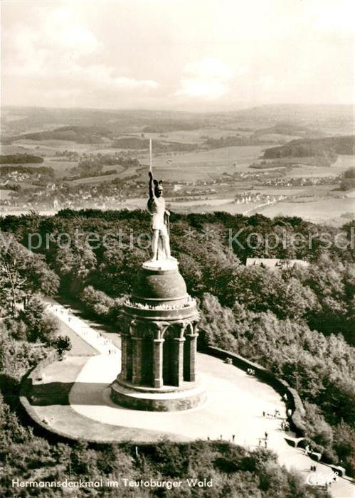 Teutoburgerwald Hermannsdenkmal Fliegeraufnahme