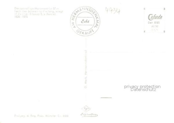 Teutoburgerwald Hermannsdenkmal Fliegeraufnahme – Bild 2