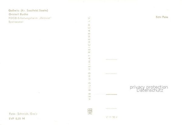 Bucha Jena FDGB Erholungsheim Artist Speisesaal – Bild 2