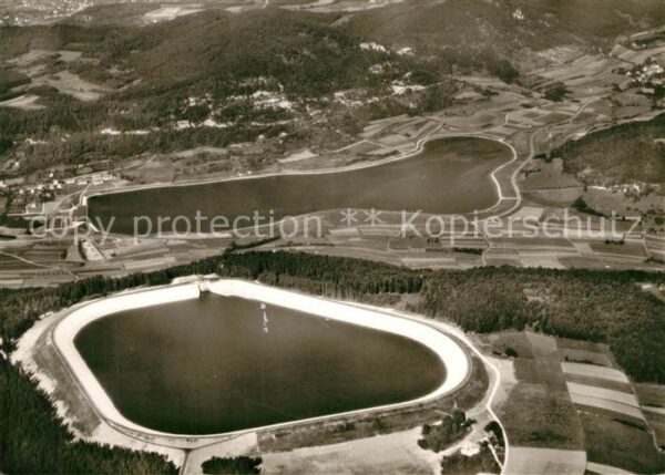 Nuernberg Fliegeraufnahme mit Stausee Happurg
