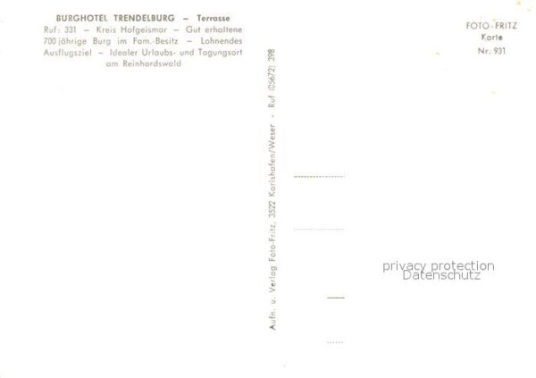 Trendelburg Burghotel Terrasse – Bild 2