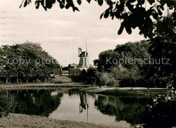 Norderney Nordseebad Windmühle Teich