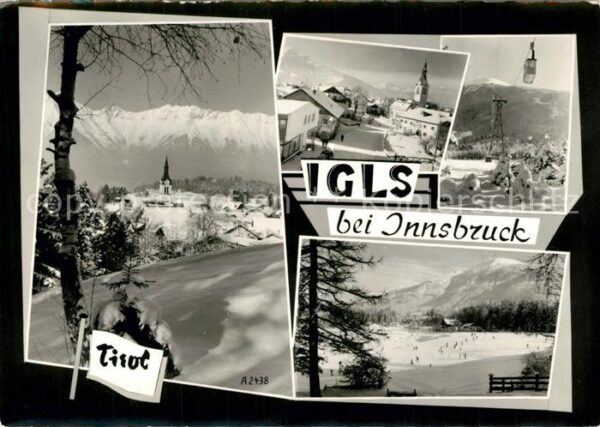 Igls Tirol Panorama Kirche Seilbahn Skipiste