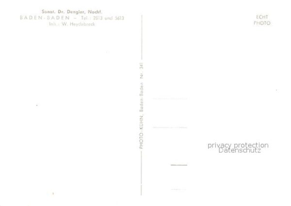 Baden-Baden Sanatorium Dr Dengler Nachf – Bild 2